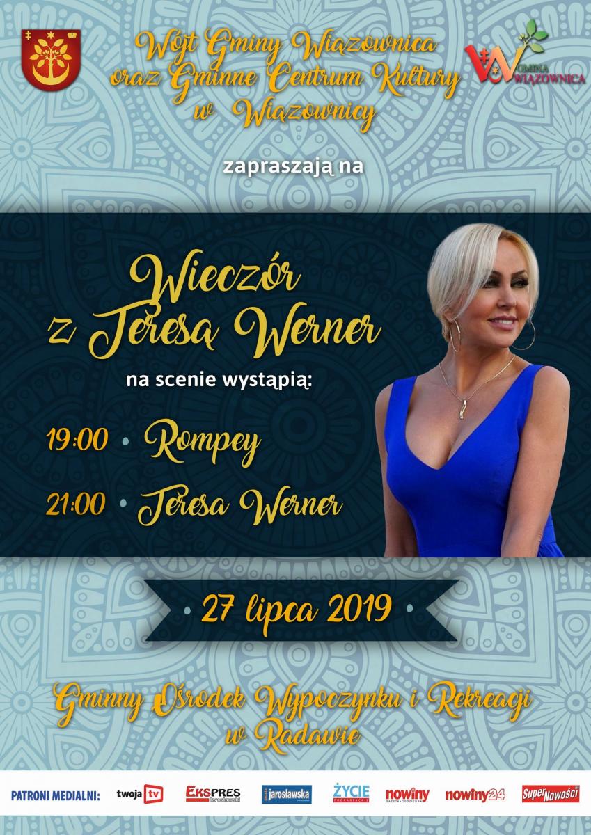 Wieczór z Teresą Werner przy kąpielisku w Radawie