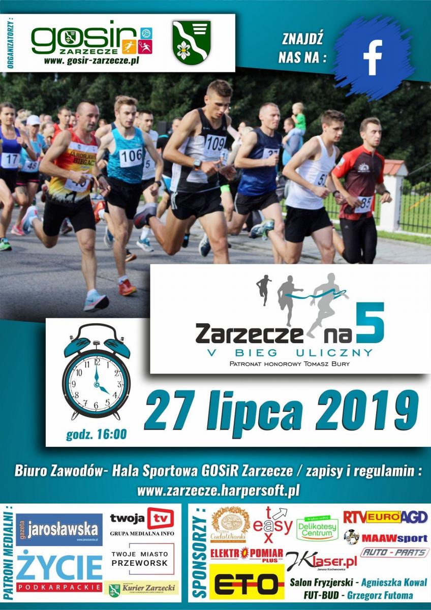Bieg uliczny w Zarzeczu po raz 5.