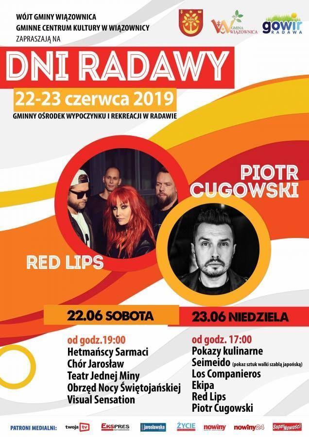 RedLips, Piotr Cugowski, spektakle, pokazy. 2-dniowe święto Radawy [PROGRAM]