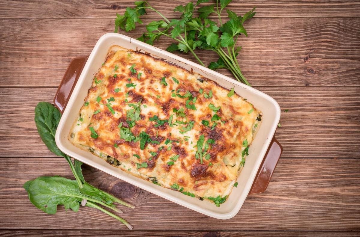 Lasagne z kurczakiem i szpinakiem