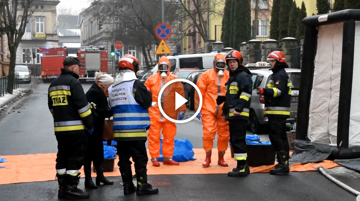 Akcja służb ratowniczych w Sądzie Okręgowym [WIDEO]