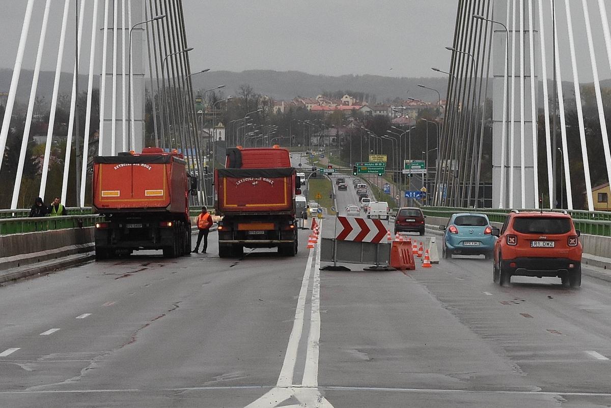 Awaria mostu na obwodnicy Przemyśla [ZDJĘCIA]