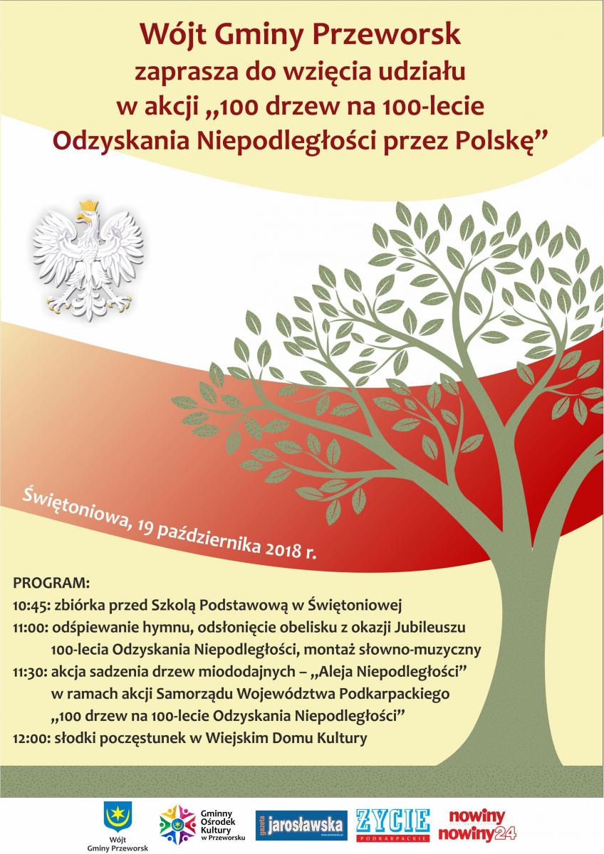 100 drzew na 100 lat w Świętoniowej