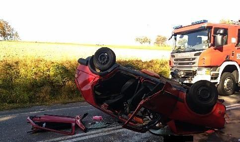 Zderzenia volkswagena z tirem. Już nie ma blokady drogi [ZDJĘCIA]