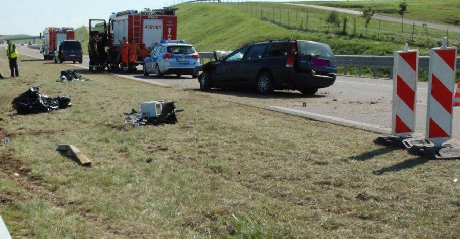 Chwila grozy na autostradzie A4