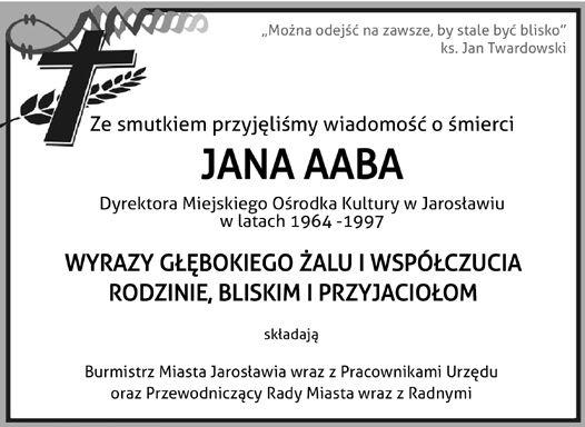 Zmarł Jan Aab