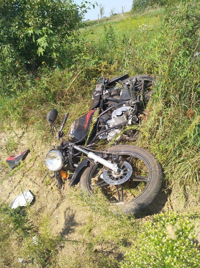 Poturbowany motocyklista