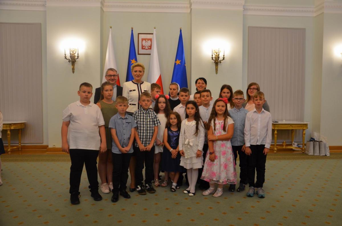 Uczniowie „jedenastki” w Pałacu Prezydenckim