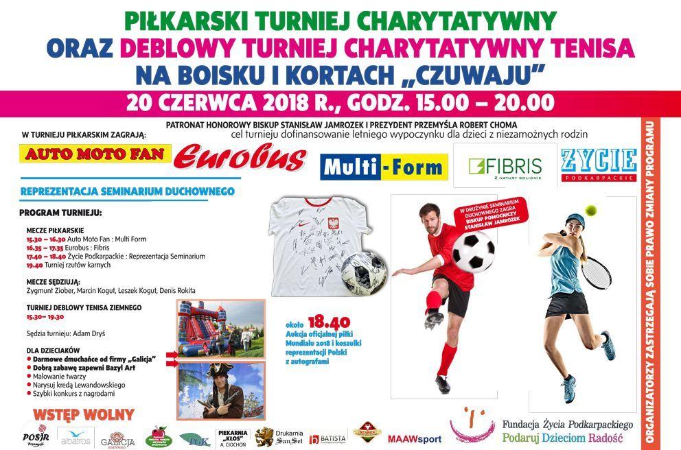 Charytatywne turnieje: piłkarski i tenisa