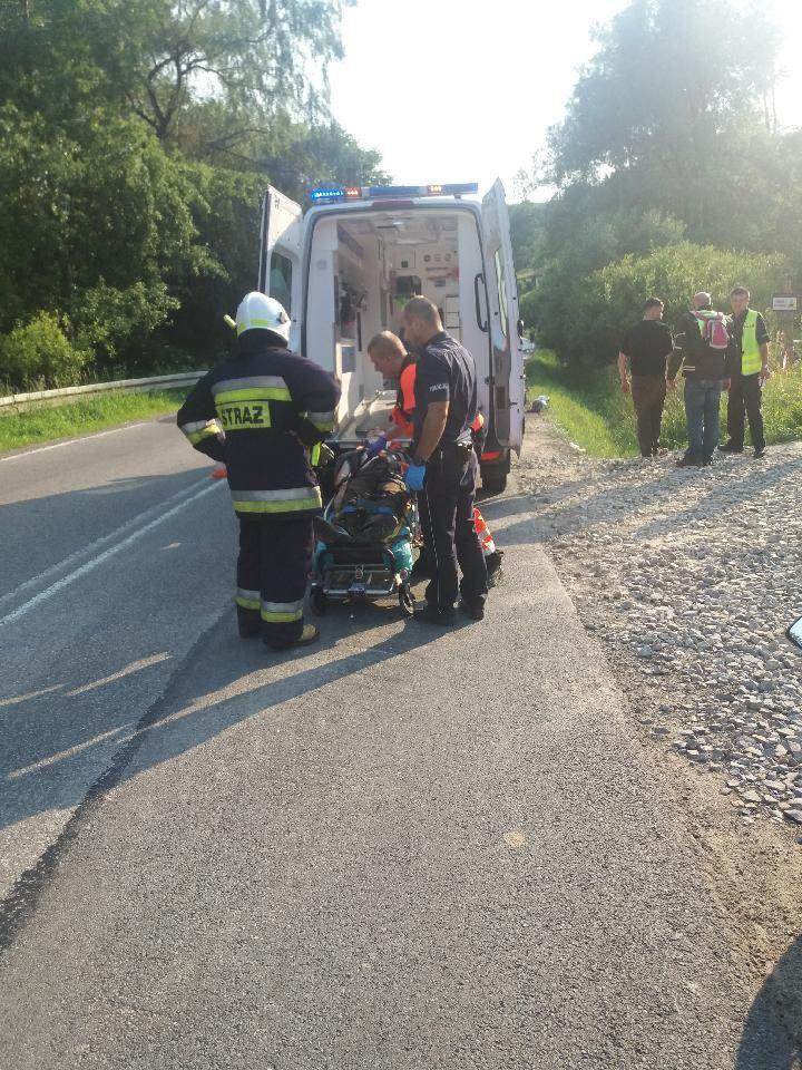 Młody motocyklista ranny w wypadku w Kuźminie [ZDJĘCIA]