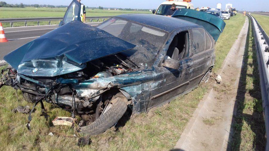 Groźny wypadek na autostradzie A4. Troje rannych