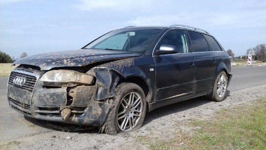 Rozbił audi, ratując się przed „czołówką”