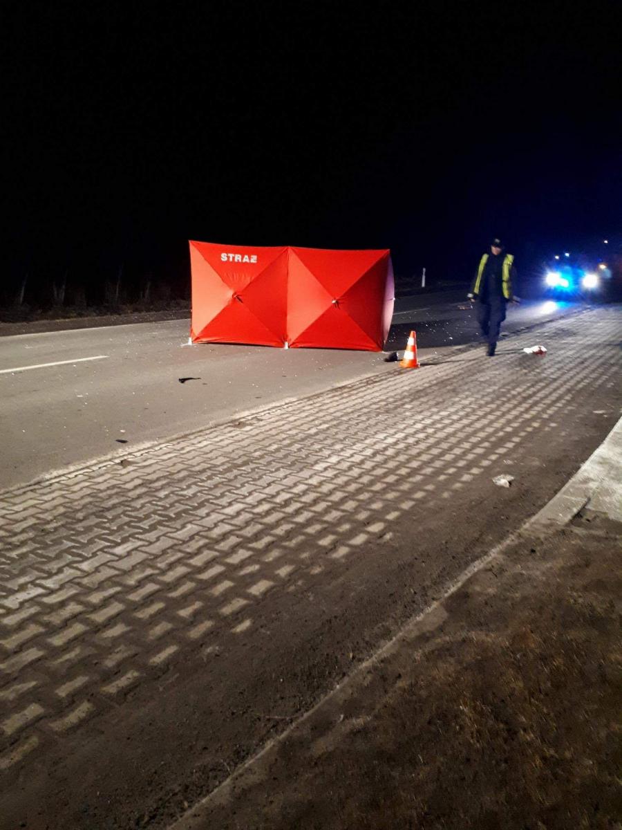 Tragiczny wypadek w Młynach. Pieszy zginął na miejscu [ZDJĘCIA]