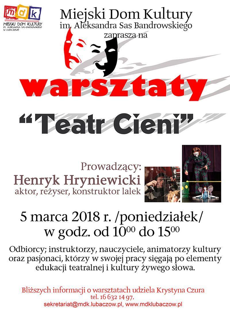 Trwają zapisy na warsztaty „Teatr Cieni”