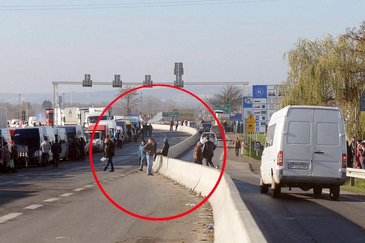 Niebezpiecznie na 358. kilometrze w rejonie przejścia granicznego w Medyce