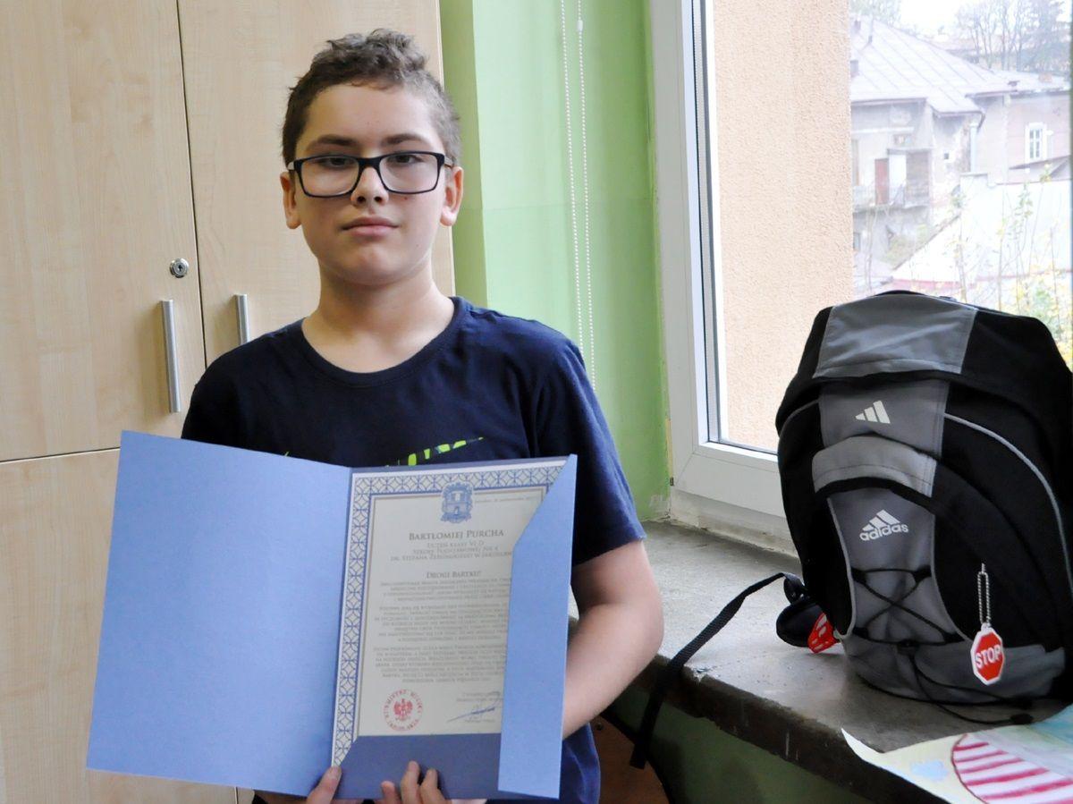 Szóstoklasista Bartek zareagował i uratował życie