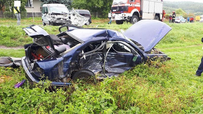 Wypadek w Wapowcach. Dwoje dzieci w szpitalu [ZDJĘCIA