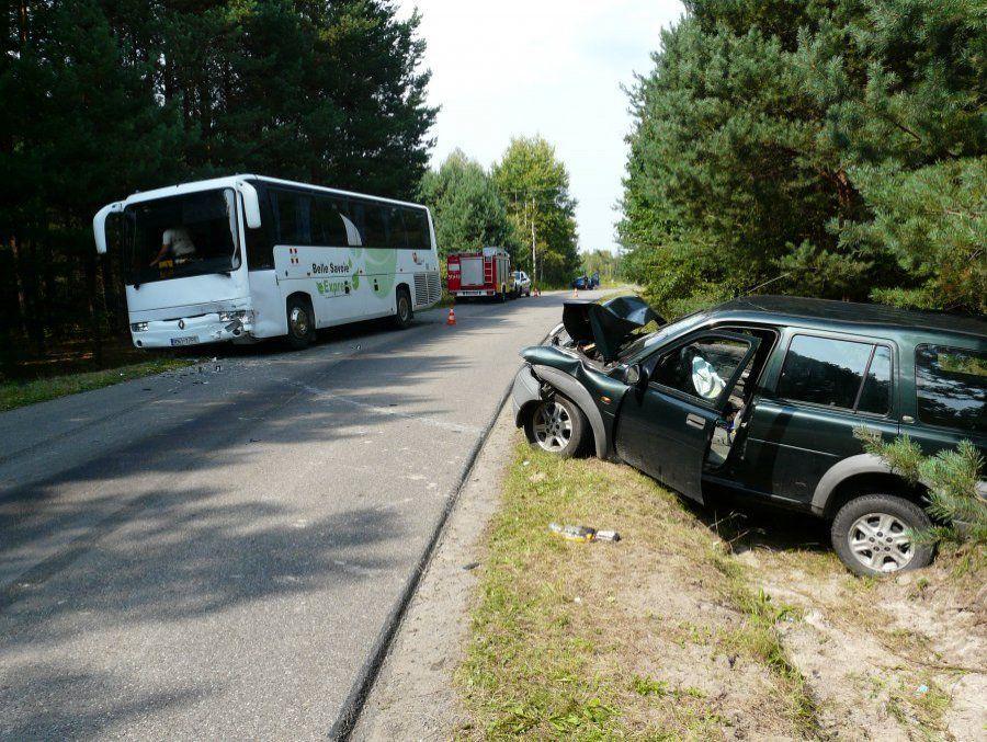 Wypadek autobusu, który wiózł 45 dzieci z kolonii