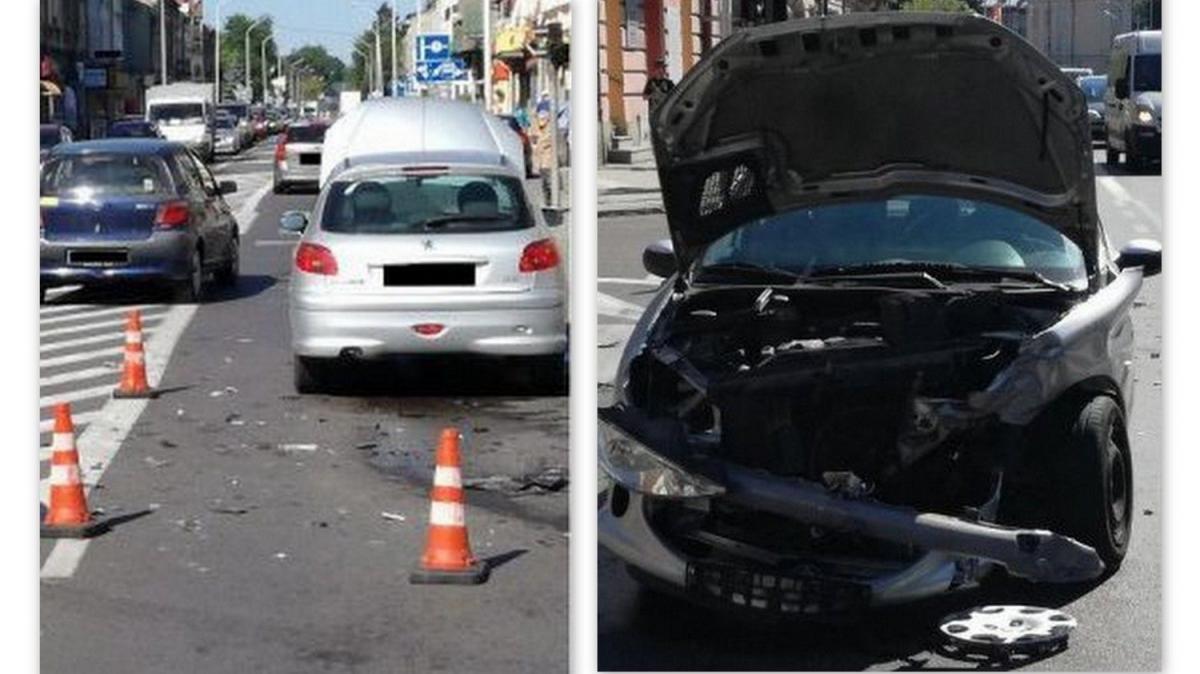 Zderzenie aut na skrzyżowaniu Grunwaldzkiej i św. Jana