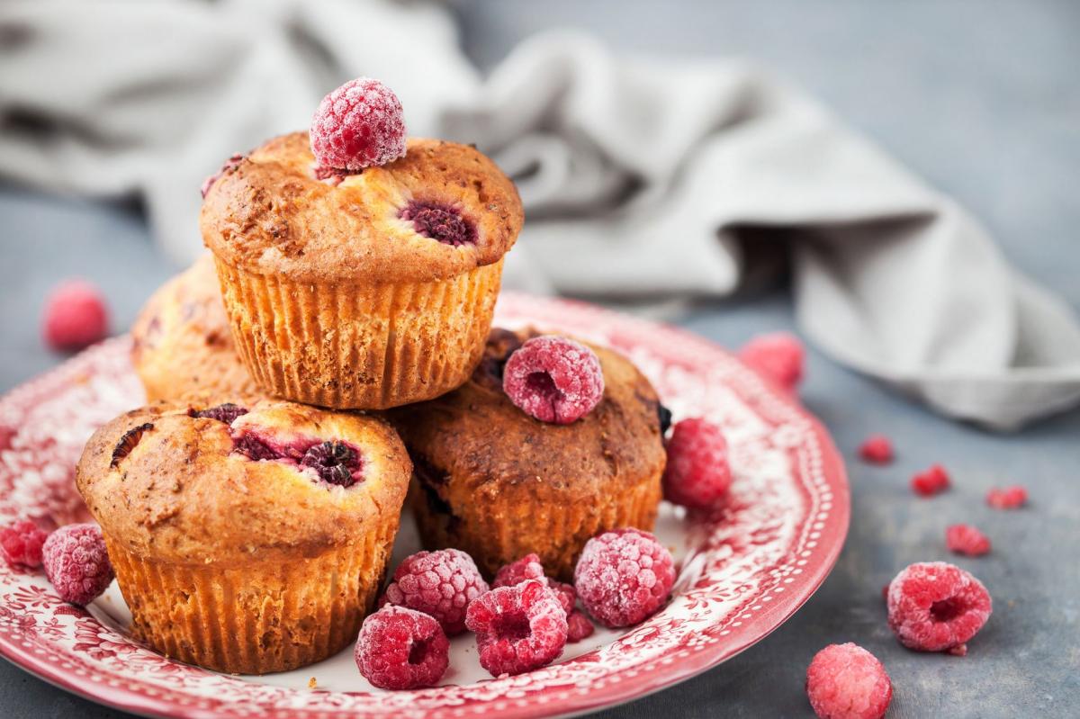 Muffiny z malinami