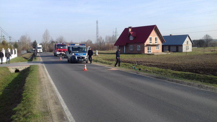 Potrącenie rowerzystki. Trafiła do szpitala [ZDJĘCIA]