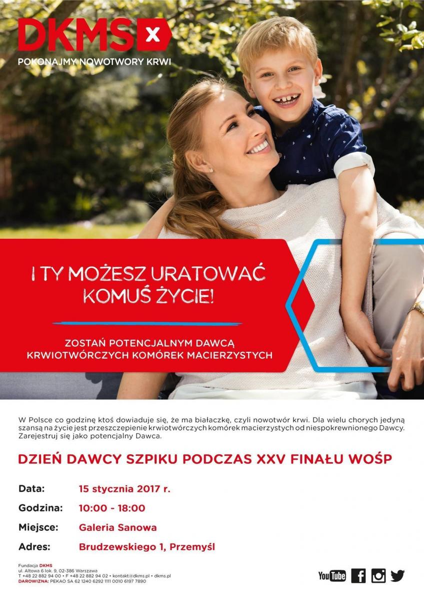 Dołącz do dawców szpiku podczas WOŚP-u!