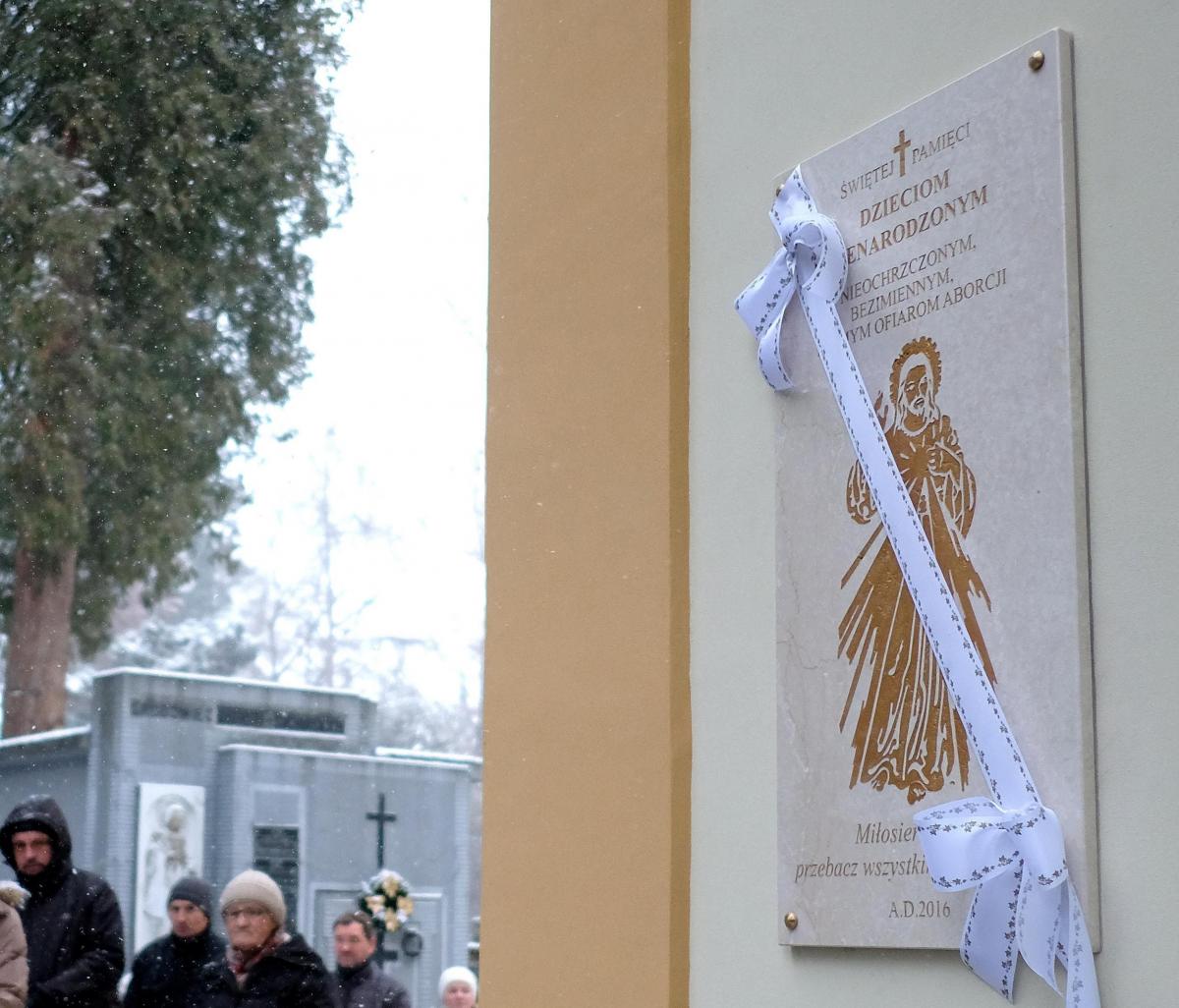 Tablica pamięci dzieci nienarodzonych, ofiar aborcji