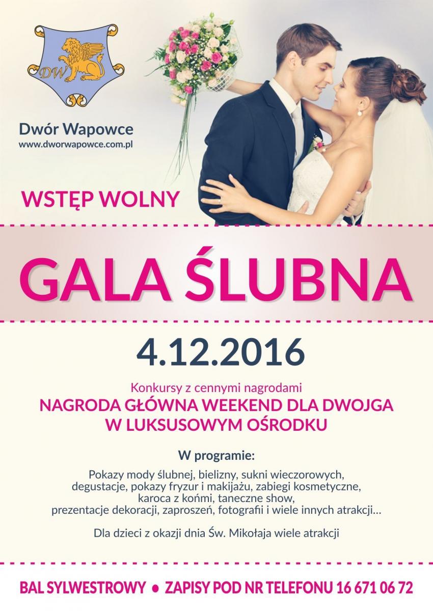 Gala Ślubna w Dworze Wapowce już jutro