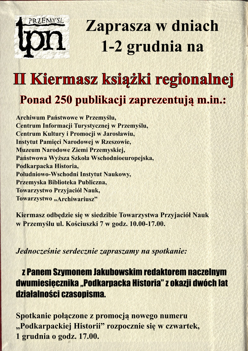 Zbliża się kiermasz książki regionalnej