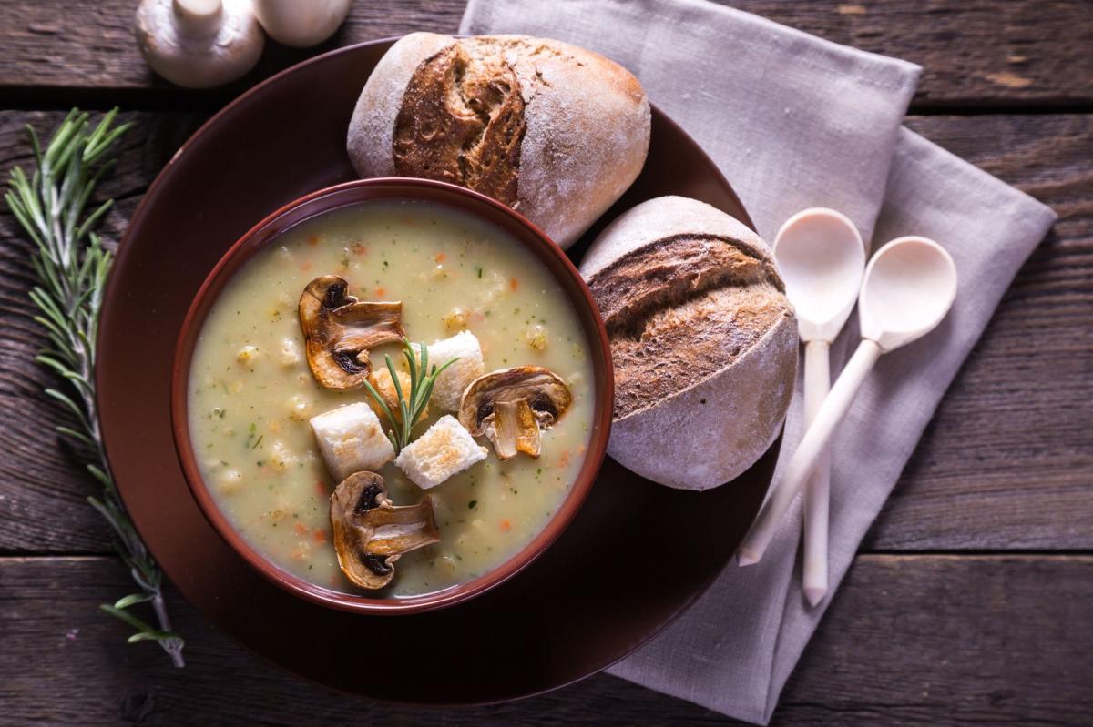 Zupa ze świeżych leśnych grzybów