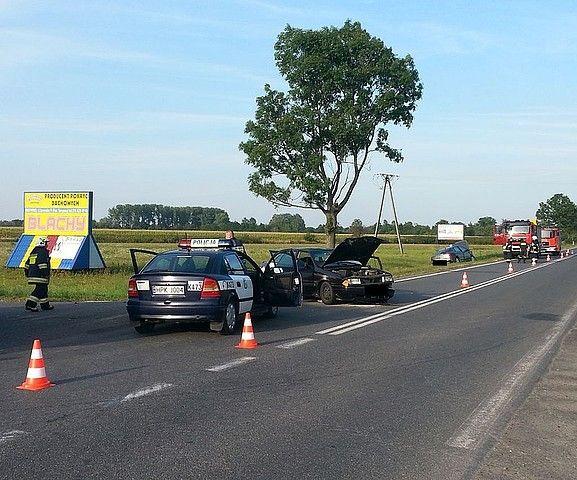 Wypadek w Michałówce, dwie osoby w szpitalu