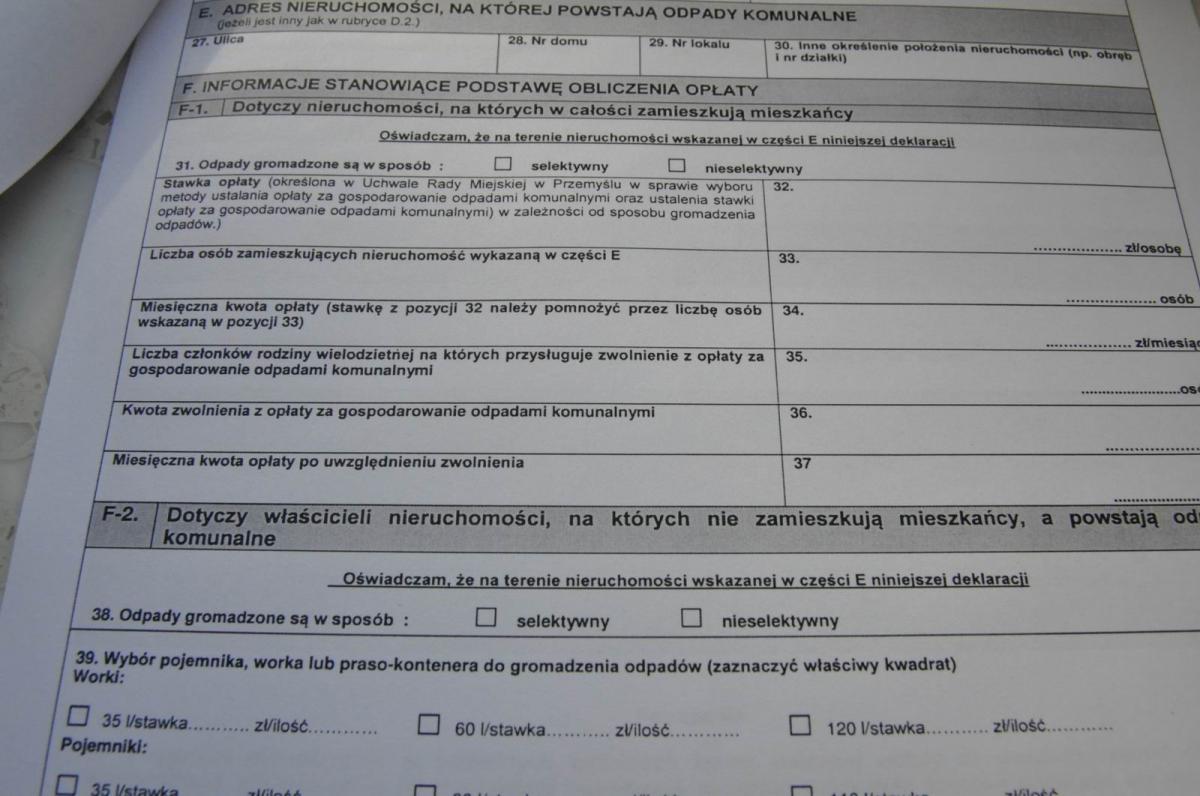 Nowe deklaracje śmieciowe