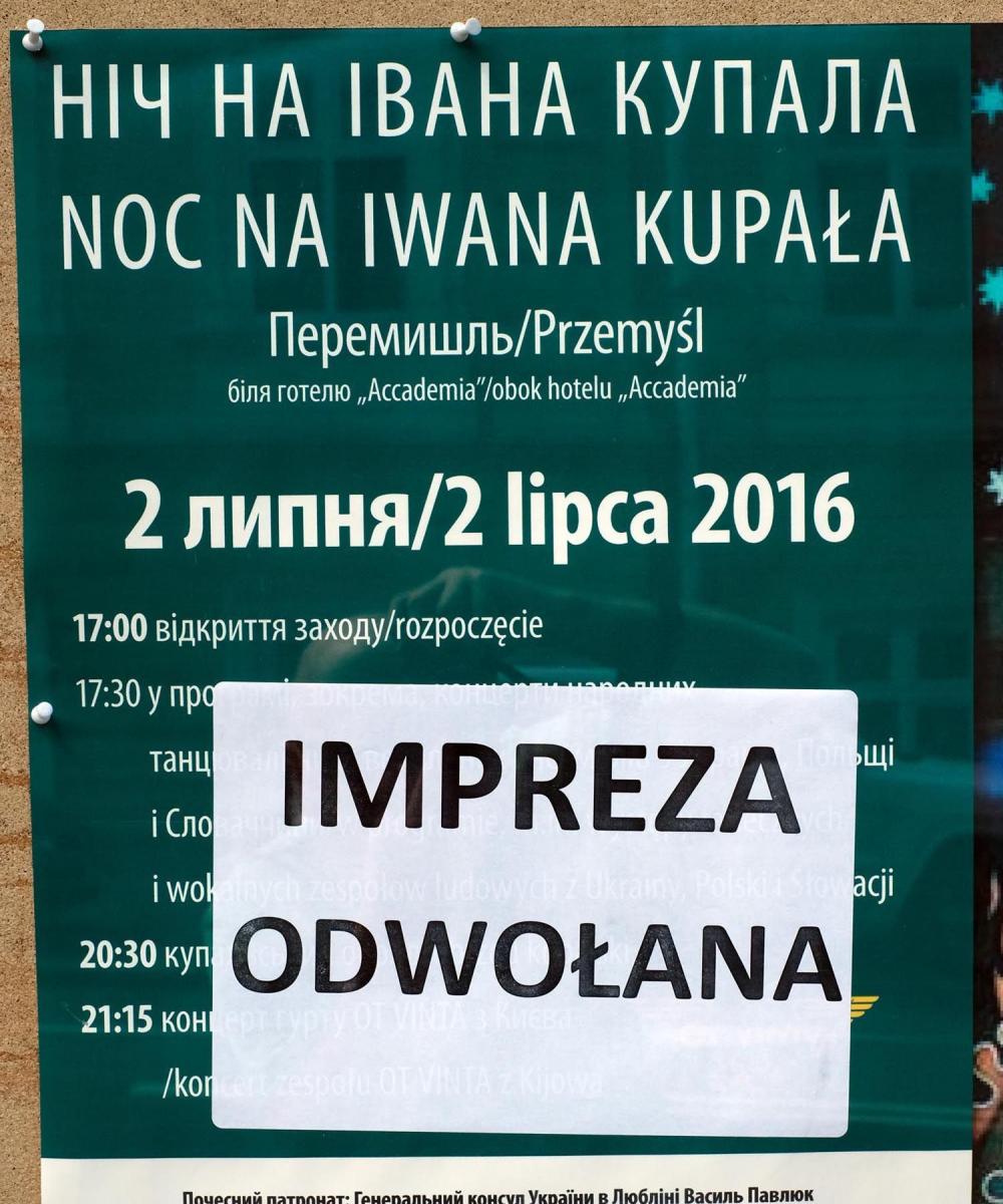 Związek Ukraińców odwołał 