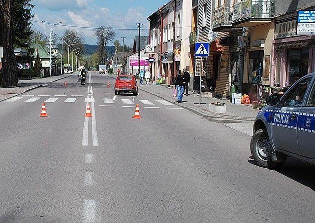 Piesza potrącona na przejściu