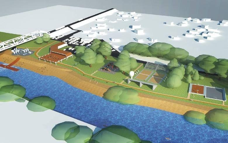 Przygotowują miejsce pod plażę nad brzegiem Sanu [WIZUALIZACJA]