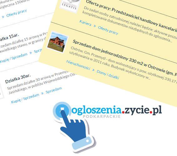 Kupię, sprzedam, wynajmę – bezpłatne ogłoszenia online na www.ogloszenia.zycie.pl