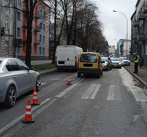 Potrącenie pieszej na ulicy Kraszewskiego