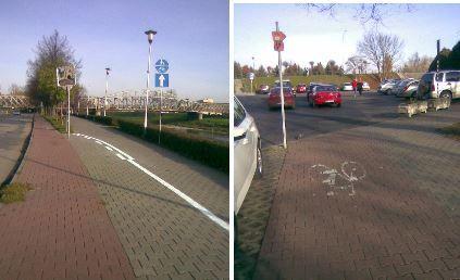 Rowerzyści kontra piesi na ścieżce rowerowej