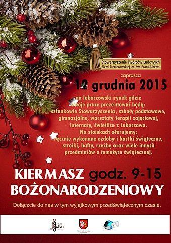 Zapraszamy na kiermasz bożonarodzeniowy do Lubaczowa