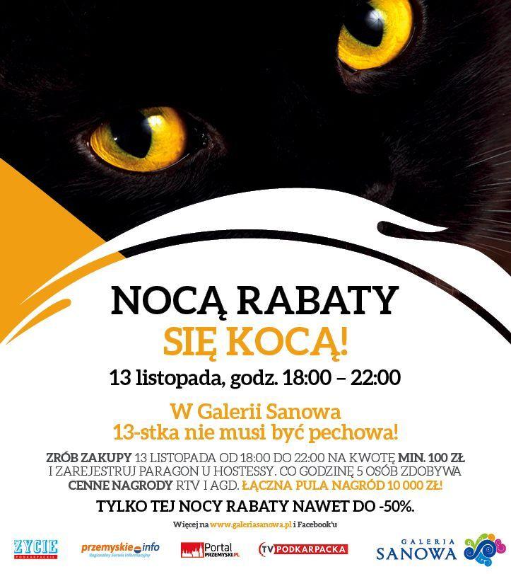 Nocą rabaty się kocą, czyli noc zakupów w Galerii Sanowa