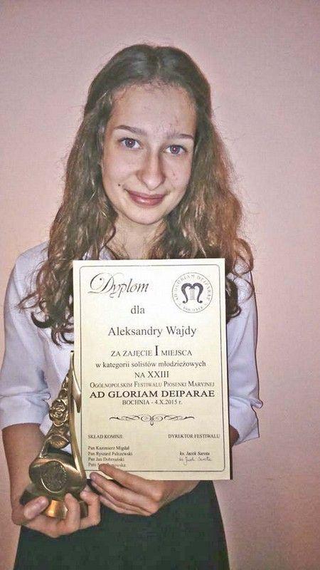 Aleksandra Wajda wyśpiewała 1 miejsce na ogólnopolskim festiwalu