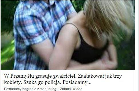 Uwaga! Nagranie o gwałcicielu atakującym przemyślanki to próba wyciągnięcia pieniędzy. Nie daj się nabrać 