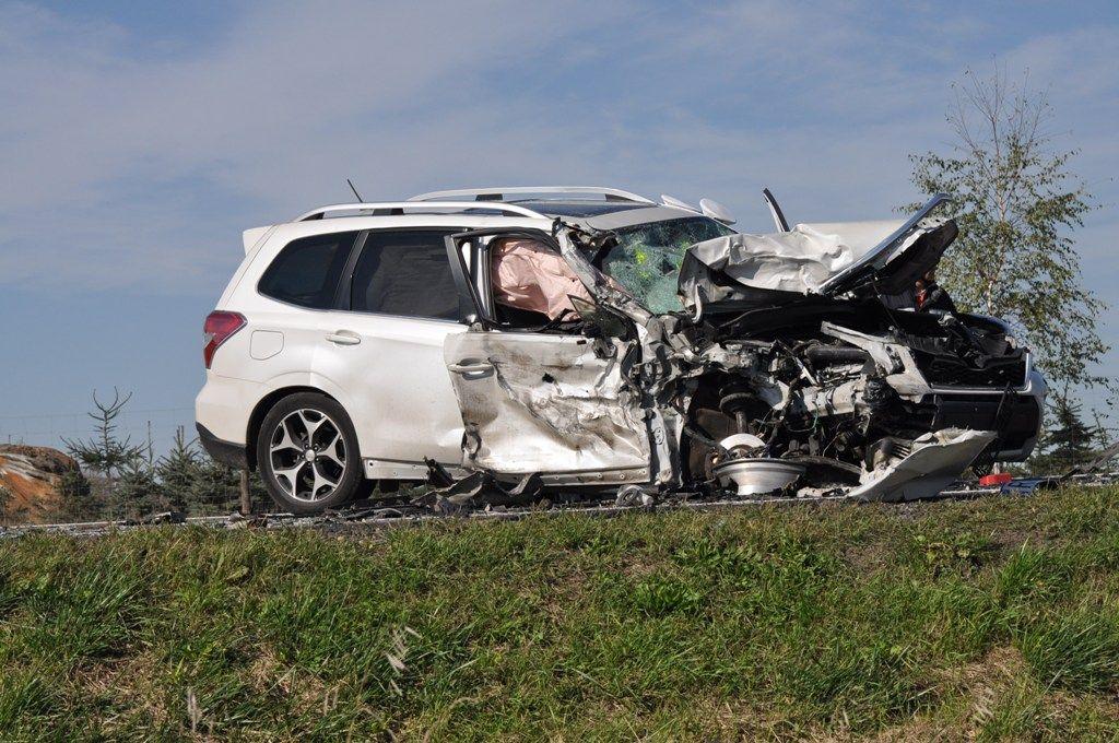 Czołowe zderzenie w Duńkowiczkach. Siedem osób rannych [ZDJĘCIA]