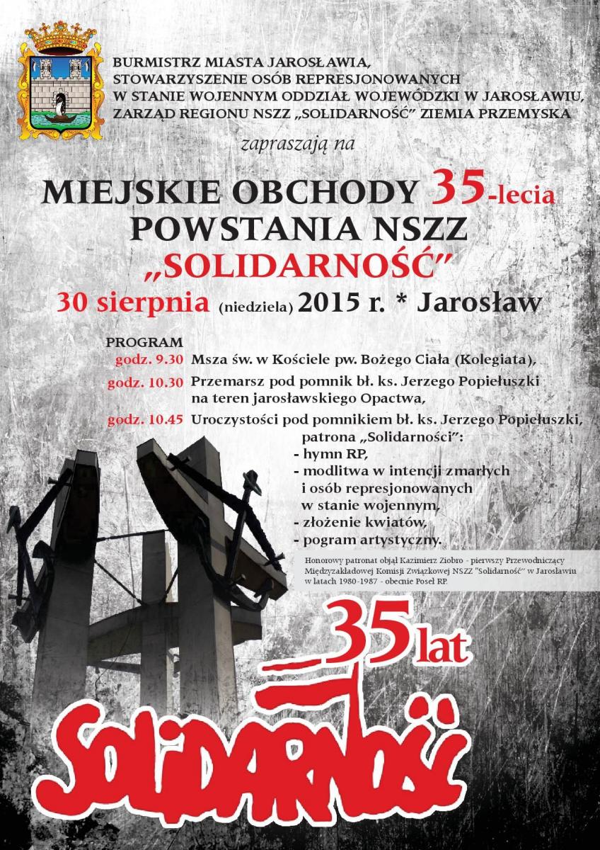 Jarosławskie obchody 35-lecia „Solidarności