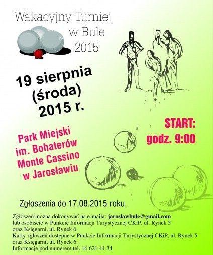 19 sierpnia odbędzie się wakacyjny turniej w bule!