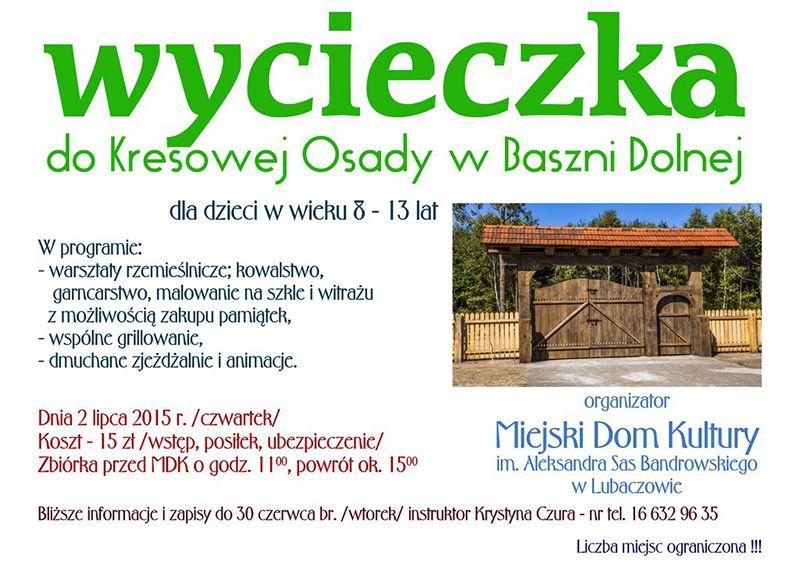 Wakacyjna wycieczka dla dzieci do Baszni Dolnej!