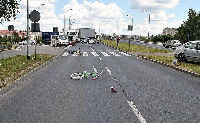 Wypadek z udziałem 8-letniej rowerzystki