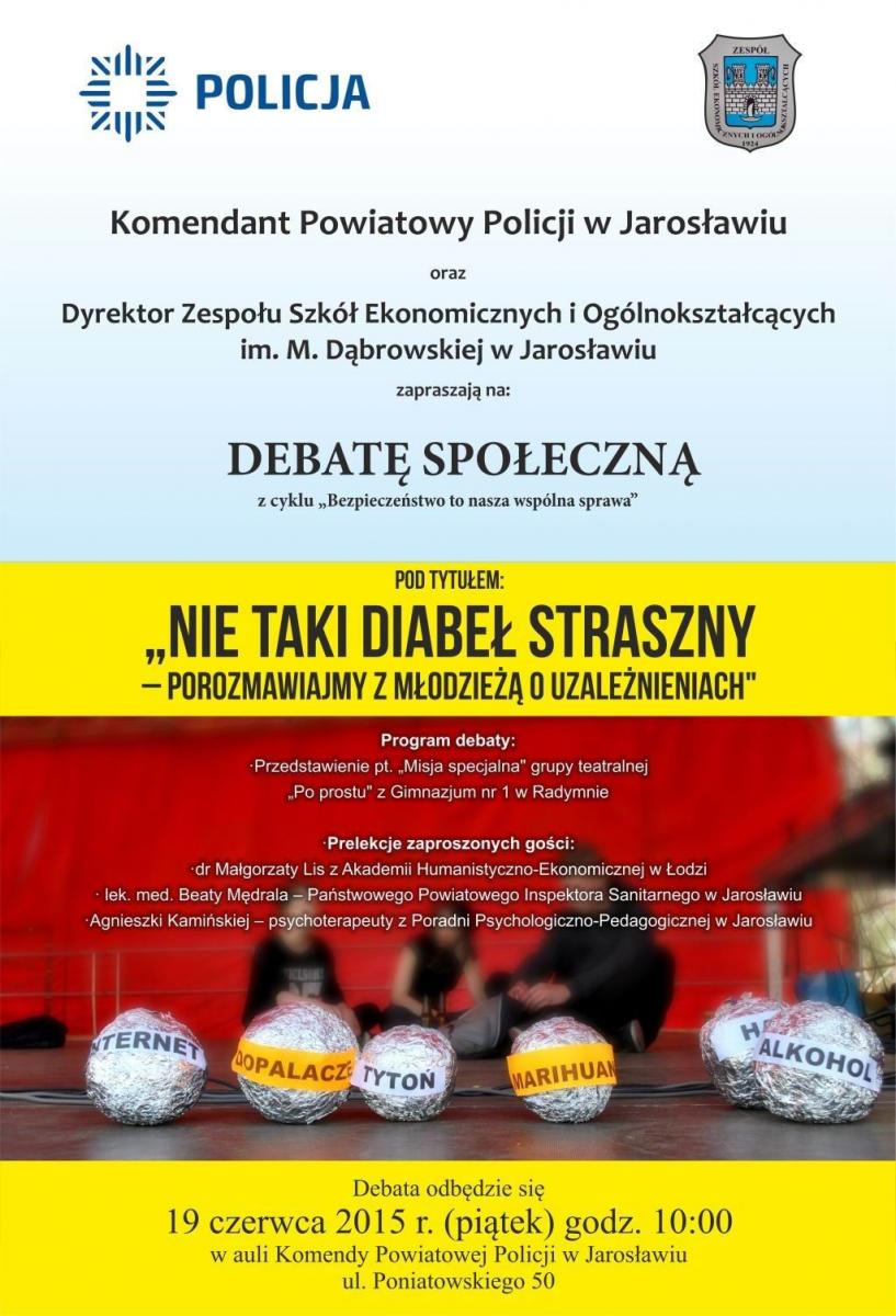 Jutro debata o uzależnieniach w jarosławskiej komendzie policji