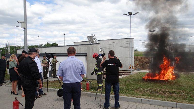 Pożar na kolejowym przejściu granicznym w Medyce
