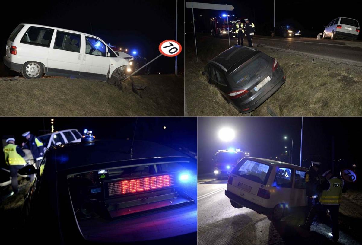 Zderzenie citroena i forda. Droga nr 886 zablokowana kilka godzin [galeria]